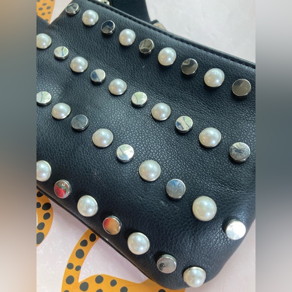 Belt Bag with Silver studs and pearl accents - Picture 3 of 9